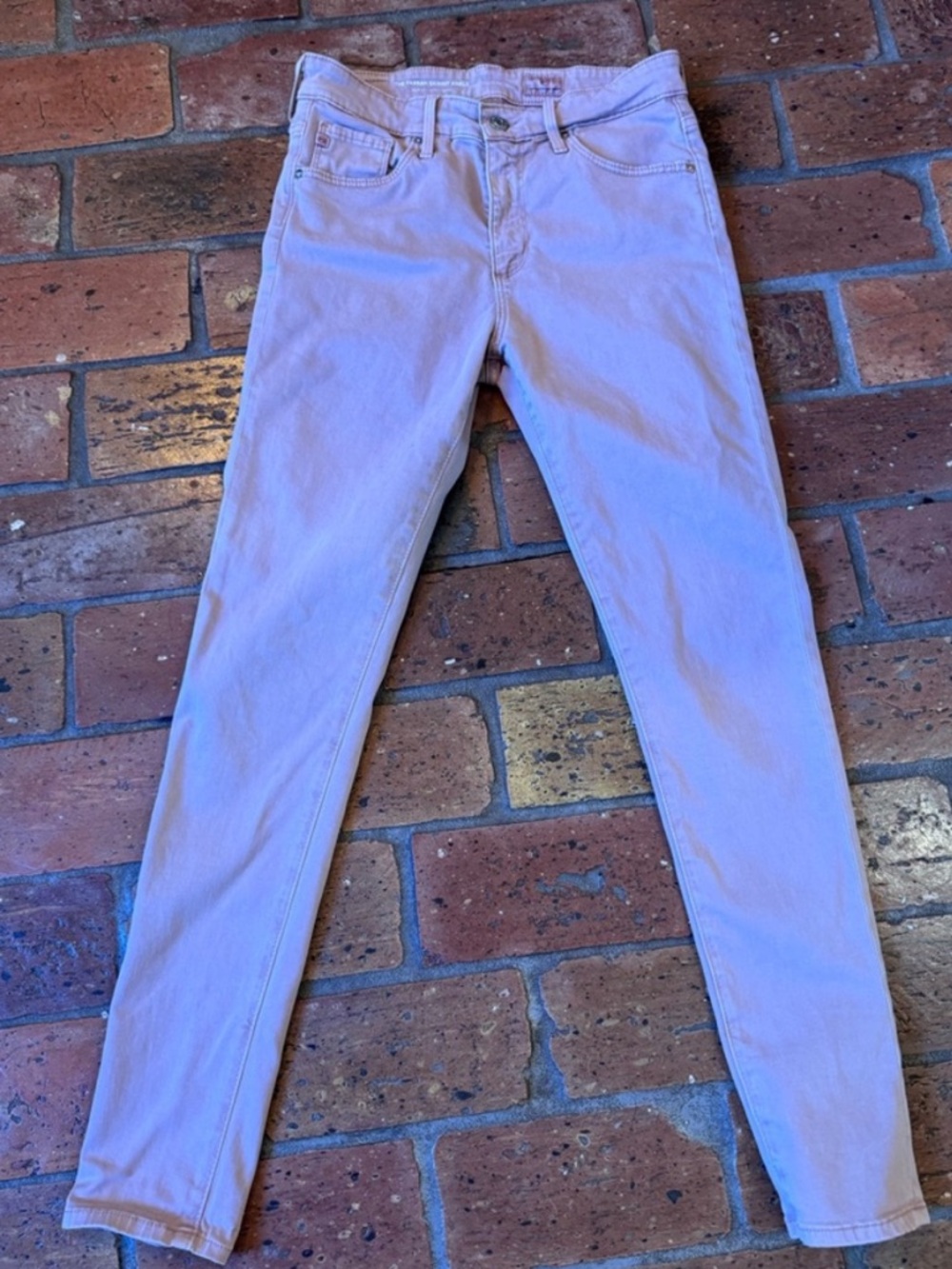 AG Adriano Goldschmied Farrah High Rise Skinny Ankle Jeans 26 Blush Pink Stretch - Picture 2 of 10